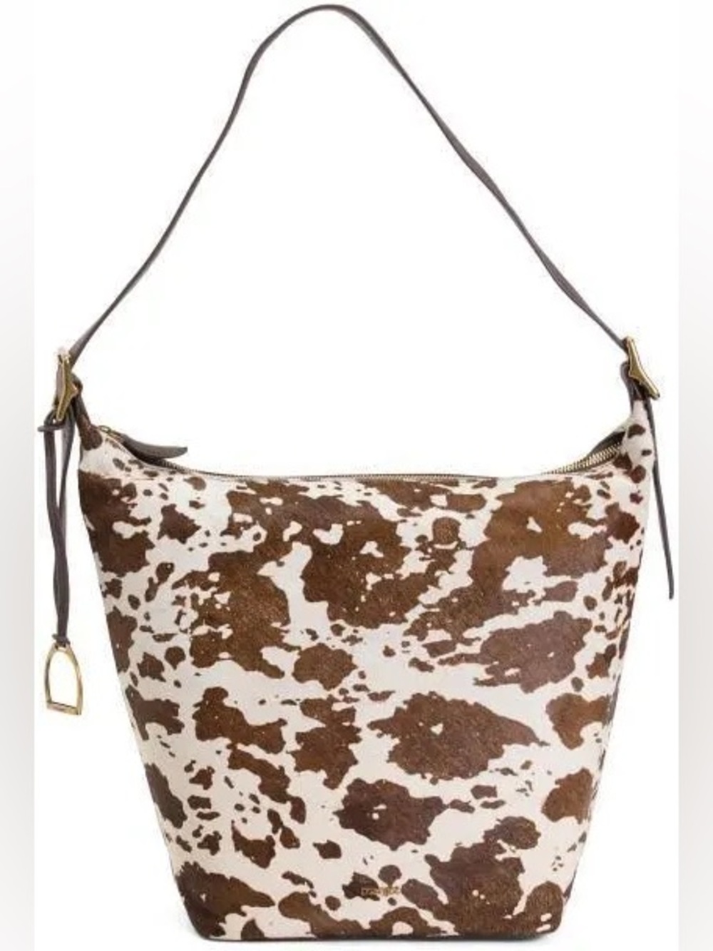 Margot New York Sienna Cowhide Print Pony Hair Large Bucket Bag NWT